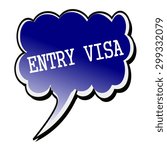 Entry Visa White Stamp Text On...