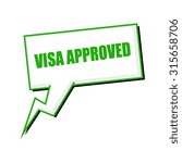 Visa Approved Green Stamp Text...