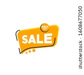 design of sale label tag with... | Shutterstock .eps vector #1608677050