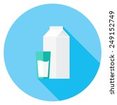  milk flat icon. modern flat... | Shutterstock .eps vector #249152749