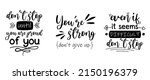 three motivational lettering.... | Shutterstock .eps vector #2150196379