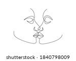 continuous line drawing of two... | Shutterstock .eps vector #1840798009