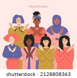 break the bias. women's... | Shutterstock .eps vector #2128808363
