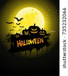 halloween poster  night... | Shutterstock .eps vector #735232066