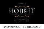 vintage elegant alphabet... | Shutterstock .eps vector #1350680210