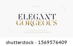 elegant alphabet letters font... | Shutterstock .eps vector #1569576409