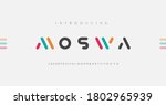 minimal modern alphabet fonts.... | Shutterstock .eps vector #1802965939