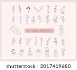 32 floral bouquets bundle.... | Shutterstock .eps vector #2017419680