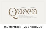 elegant alphabet letters serif... | Shutterstock .eps vector #2137808203