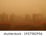 Small photo of Beijing, China. 15 March 2021. The worst sandstorm in 10 years sweeps over China.