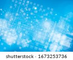 abstract blue background .... | Shutterstock .eps vector #1673253736