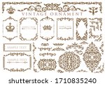 vintage floral ornament.... | Shutterstock .eps vector #1710835240