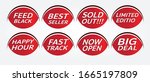 red banner promotion tag design ... | Shutterstock .eps vector #1665197809