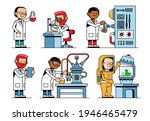 scientists in chemistry and... | Shutterstock .eps vector #1946465479