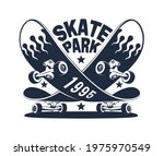 skate park vintage print. skate ... | Shutterstock .eps vector #1975970549