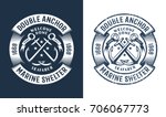 round nautical logo  tattoo... | Shutterstock .eps vector #706067773
