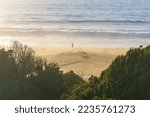 Ocean Beach With A Lone Figure...