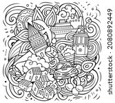 istanbul cartoon doodle... | Shutterstock .eps vector #2080892449