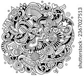 music hand drawn vector doodles ...