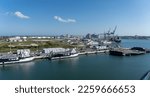 Small photo of Port Canaveral, Florida -2023: SpaceX ships: "A Shortfall of Gravitas" Autonomous spaceport drone ship. Megan and Shannon, formerly called GO Searcher and GO Navigator, SpaceX Dragon recovery vessels.