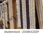 Small photo of Wampum belt. Wampum is a traditional shell bead of the Eastern Woodlands tribes of Native Americans. Wampum were used for currency, storytelling, ceremonial gifts, and recording history. River Raisin