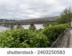 Small photo of Hartland, New Brunswick -Jun 1, 2023: The Hartland Covered Bridge is the world's longest covered bridge. It crosses the Saint John River from Hartland to Somerville, New Brunswick, Canada.