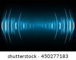 sound waves oscillating dark... | Shutterstock .eps vector #450277183