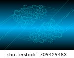 binary circuit future... | Shutterstock .eps vector #709429483