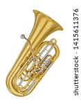 Gold vintage tenor horn tuba...