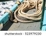Coil Of Rope On The Cargo Ship