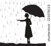 Woman Under Umbrella Silhouette Free Stock Photo - Public Domain Pictures