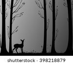 young deer in the forest ... | Shutterstock .eps vector #398218879