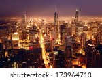 City Of Chicago. Aerial View Of ...