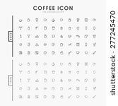 coffee bold and thin line icons | Shutterstock .eps vector #277245470