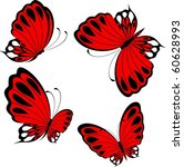beautiful butterfly on a white... | Shutterstock . vector #60628993