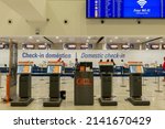 Small photo of Fortaleza, Brazil - March 24, 2022: Totems of self-service domestic check-in of Gol Airlines from the Airport. Totems that facilitate and speed up the issuance of boarding passes.
