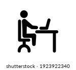 blogger internet user. office... | Shutterstock .eps vector #1923922340