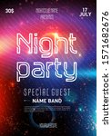club party flyer. night starry... | Shutterstock .eps vector #1571682676