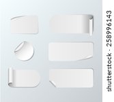 set of blank white paper... | Shutterstock .eps vector #258996143