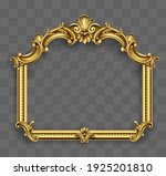 golden classic rococo baroque... | Shutterstock .eps vector #1925201810