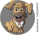 dog vector drawing new version... | Shutterstock .eps vector #1581666919