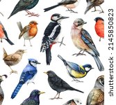 Forest Birds Seamless Pattern....