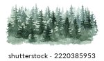 Fir Tree Forest Watercolor...