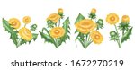 set of dandelion bushes.... | Shutterstock . vector #1672270219