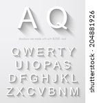 classic alphabet with modern... | Shutterstock .eps vector #204881926