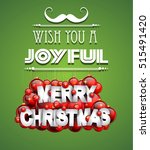merry christmas background for... | Shutterstock . vector #515491420