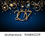 2017 happy new year background... | Shutterstock . vector #544842229