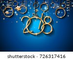 2018 happy new year background... | Shutterstock .eps vector #726317416