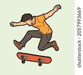 skateboarder playing skateboard ...