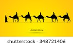 Cameleer With Camels Silhouette ...
